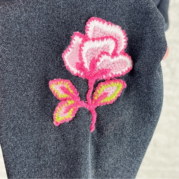 LAFAYETTE 148 Black Viscose Cowl Neck Top Shimmery Back Zipper Embroidered XL - Picture 8 of 16